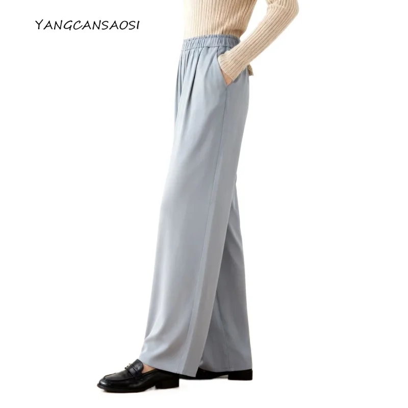 Women's Fashion Early Autumn Clothing New 95% Natural Mulberry Silk Elastic Satin High Waist Solid Color Casual Pants
Women's Fashion Early Autumn Clothing New 95% Natural Mulberry Silk Elastic Satin High Waist Solid Color Casual Pants