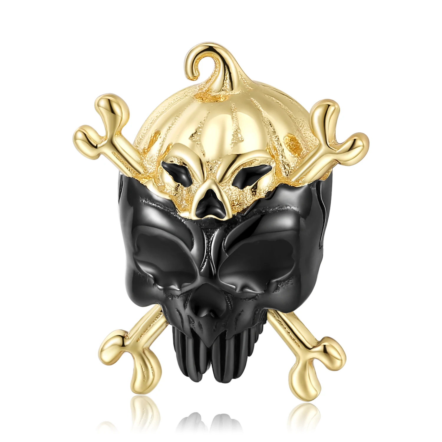 Jiuhao 925 Sterling Silver Gold Pumpkin Hat Skull Mask Double Face Black Devil Bead Charms for Women Diy Making Bracelet Bangle
Jiuhao 925 Sterling Silver Gold Pumpkin Hat Skull Mask Double Face Black Devil Bead Charms for Women Diy Making Bracelet Bangle