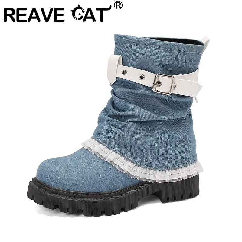 REAVE CAT, новый дизайн, женские ботильоны с круглым носком, толстый каблук, 4 см, пряжка ремня, металлическое украшение, большие размеры 41 42 43, повседневные ботильоны
REAVE CAT, новый дизайн, женские ботильоны с круглым носком, толстый каблук, 4 см, пряжка ремня, металлическое украшение, большие размеры 41 42 43, повседневные ботильоны