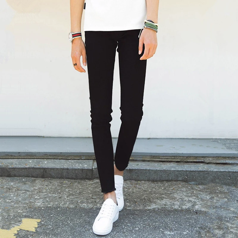 New Bla Fre Sle Men's Jeans Casual Korean Version Slim Fit Elastic Nine-Piece Frayed Denim Pants Spring Summer Autumn W...
New Bla Fre Sle Men's Jeans Casual Korean Version Slim Fit Elastic Nine-Piece Frayed Denim Pants Spring Summer Autumn W...