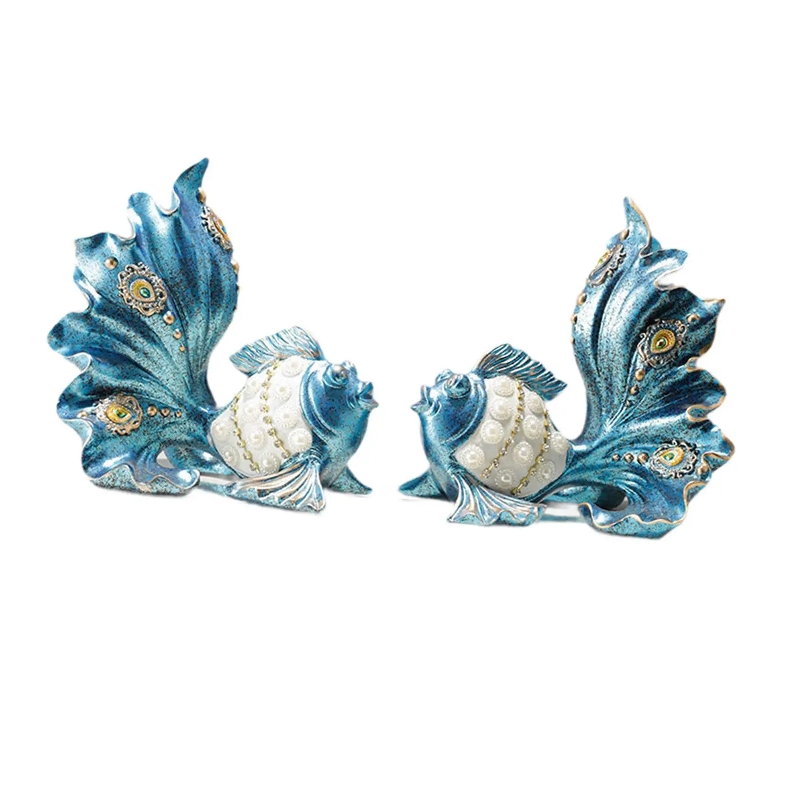 2 Pieces Blue Fish Statues Home Decoration DIY Crafting Resin Fish Ornament
2 Pieces Blue Fish Statues Home Decoration DIY Crafting Resin Fish Ornament