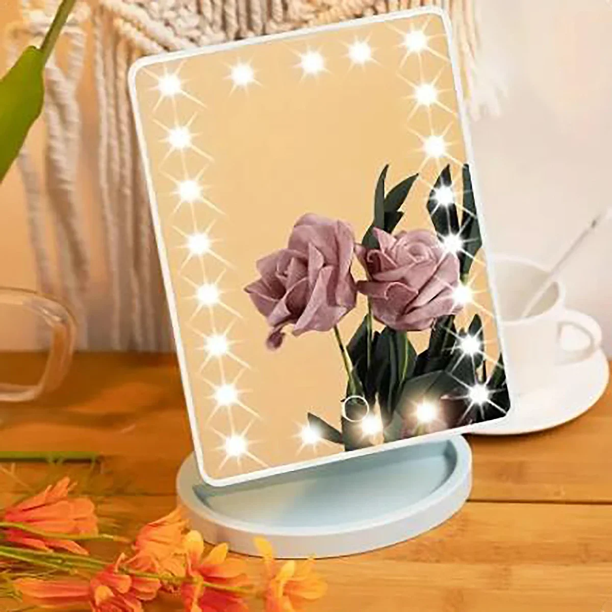 1PC new LED desktop luminous lamp cosmetic mirror desktop 360-degree rotary storage touch-sensitive cosmetic mirror
1PC new LED desktop luminous lamp cosmetic mirror desktop 360-degree rotary storage touch-sensitive cosmetic mirror