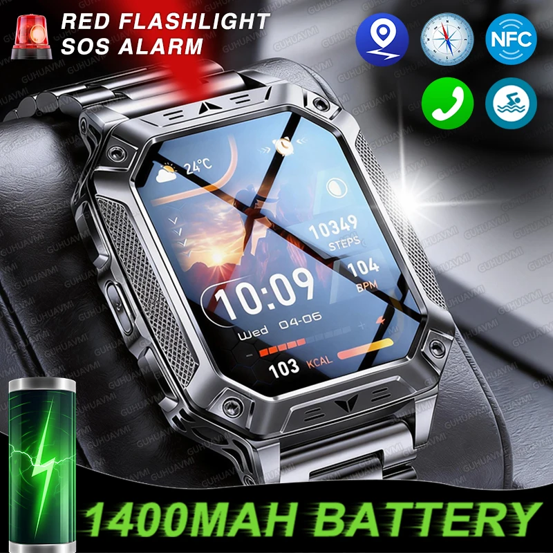 Новые прочные военные GPS-смарт-часы с аккумулятором 1400 мАч, отслеживанием фитнес-активности, водонепроницаемостью 10ATM, тактическим спортивным фонариком, SOS, мужские часы
Новые прочные военные GPS-смарт-часы с аккумулятором 1400 мАч, отслеживанием фитнес-активности, водонепроницаемостью 10ATM, тактическим спортивным фонариком, SOS, мужские часы