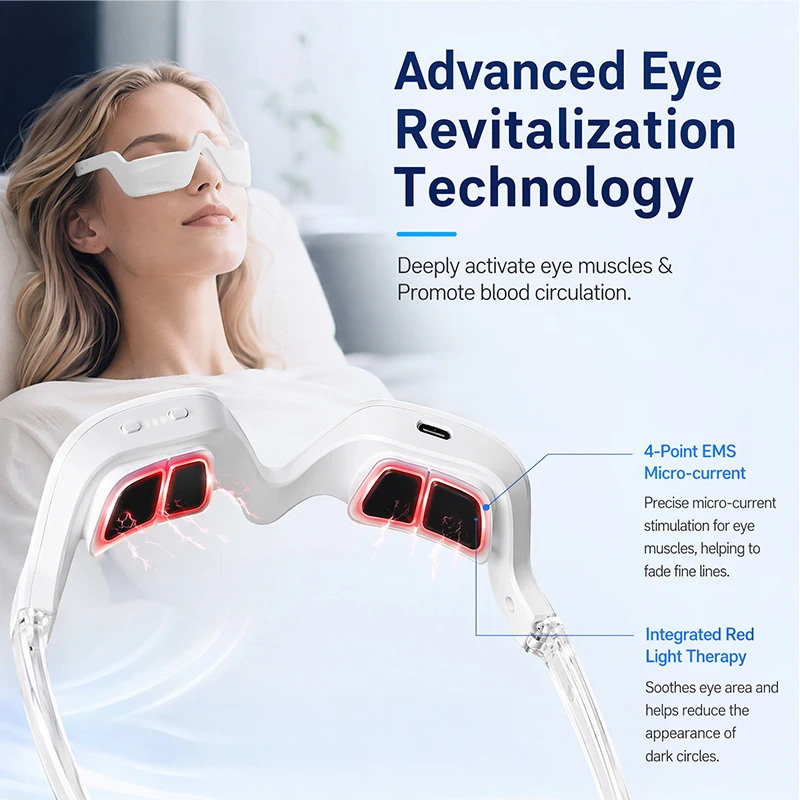 EMS Red Light Therapy Anti-Aging Eye Massager Eyes Fatigue Relief Relaxation Relieve Dark Circles Hot Compress Eye Care Massage
EMS Red Light Therapy Anti-Aging Eye Massager Eyes Fatigue Relief Relaxation Relieve Dark Circles Hot Compress Eye Care Massage