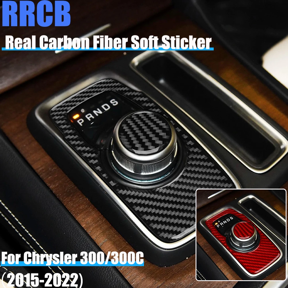 Real Carbon Fiber Car Accessories Center Console Knob Panel Decorative Trim Cover Soft Sticker For Chrysler 300 300C 2015-2022 
Real Carbon Fiber Car Accessories Center Console Knob Panel Decorative Trim Cover Soft Sticker For Chrysler 300 300C 2015-2022