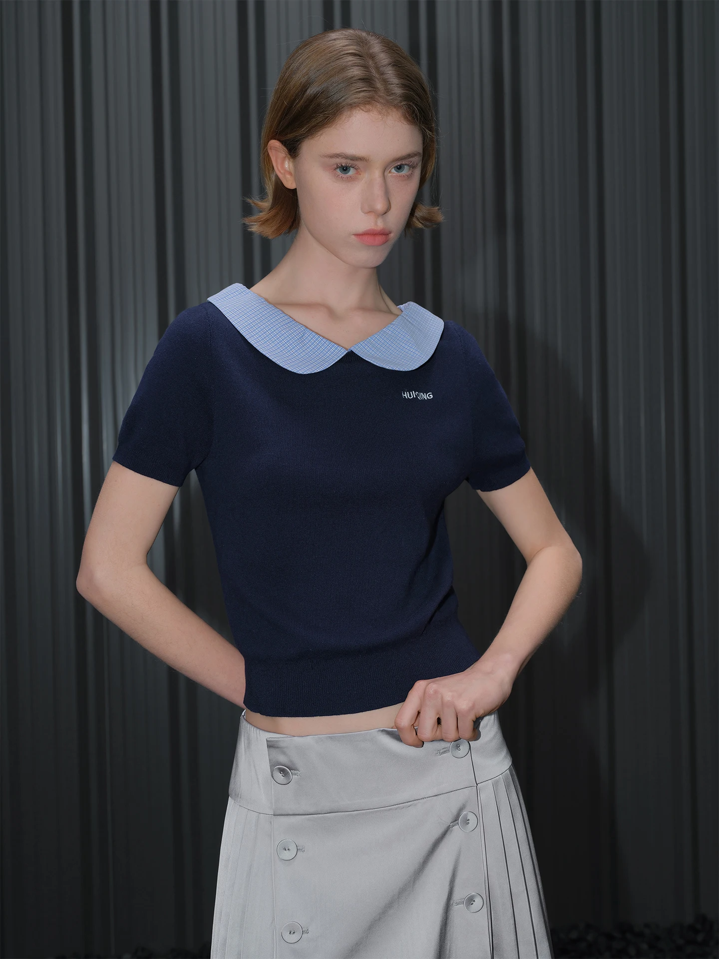 Pure Cotton Short Sleeve Knitted Sweater Street Style Slim Fit Summer New Arrival Women's Fashionable Light Blue Color Top
Pure Cotton Short Sleeve Knitted Sweater Street Style Slim Fit Summer New Arrival Women's Fashionable Light Blue Color Top