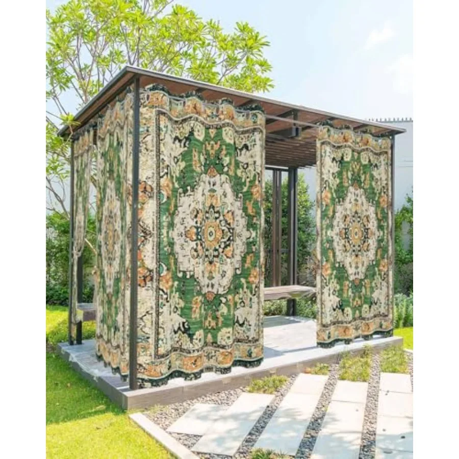 Ombre Green Boho Outdoor Curtains for Patio Waterproof, Grommet Privacy Curtain Drapes Weatherproof Outside Curtains for Porch
Ombre Green Boho Outdoor Curtains for Patio Waterproof, Grommet Privacy Curtain Drapes Weatherproof Outside Curtains for Porch