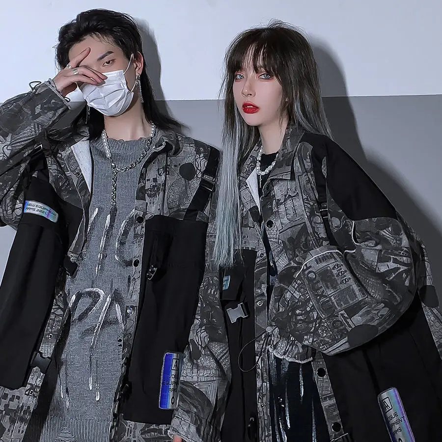 Stitching Cargo Jacket Men's Women Couples Size Hip-hop Street Trend Bf High Street Denim Jacket Punk Streetwear 2022 New
Stitching Cargo Jacket Men's Women Couples Size Hip-hop Street Trend Bf High Street Denim Jacket Punk Streetwear 2022 New