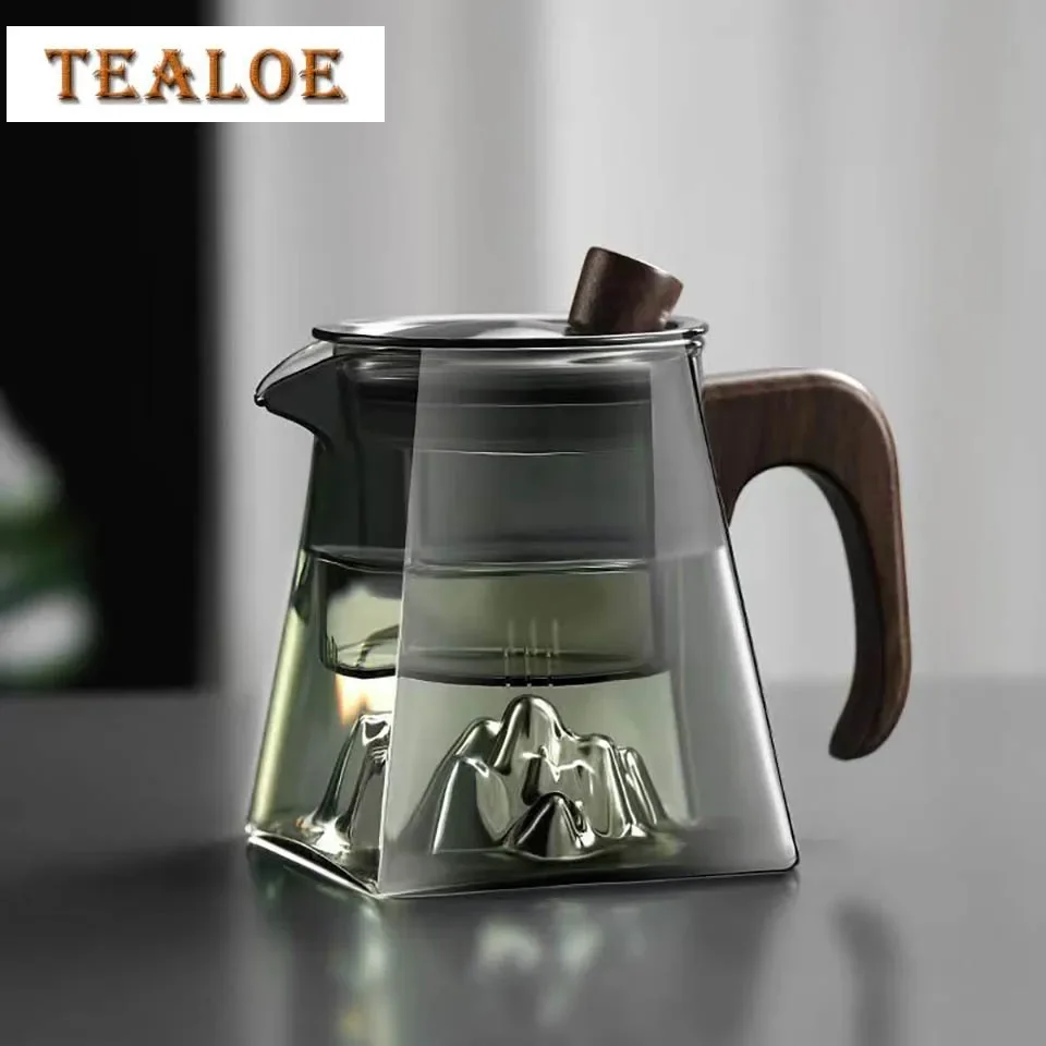 1Pc Glass Teapot With Filter Mesh Lightweight Glass Tea Kettle High Temperature Resistant Tea-Water Separation Tea Cup
1Pc Glass Teapot With Filter Mesh Lightweight Glass Tea Kettle High Temperature Resistant Tea-Water Separation Tea Cup