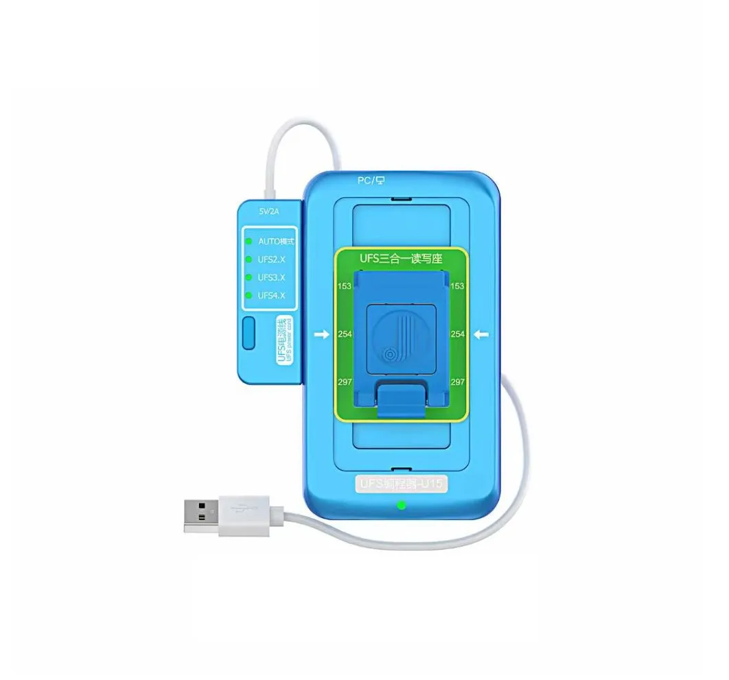 JCID JC UFS Programmer-U15 Kits For Android Automatic Adaptation UFS2.X 3.X 4.X Nand Flash Read Write Expansion Repair Tools Kit
JCID JC UFS Programmer-U15 Kits For Android Automatic Adaptation UFS2.X 3.X 4.X Nand Flash Read Write Expansion Repair Tools Kit