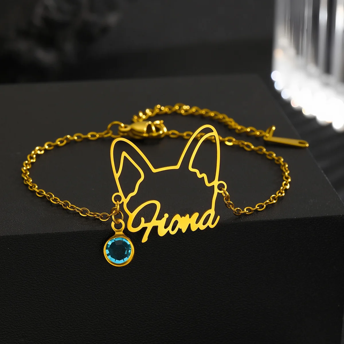 Custom Animal Name With Birthstone Bracelet For Women Stainless Steel Chain Zircon Namepalte Bangle Boho Birthday Jewelry Gift
Custom Animal Name With Birthstone Bracelet For Women Stainless Steel Chain Zircon Namepalte Bangle Boho Birthday Jewelry Gift