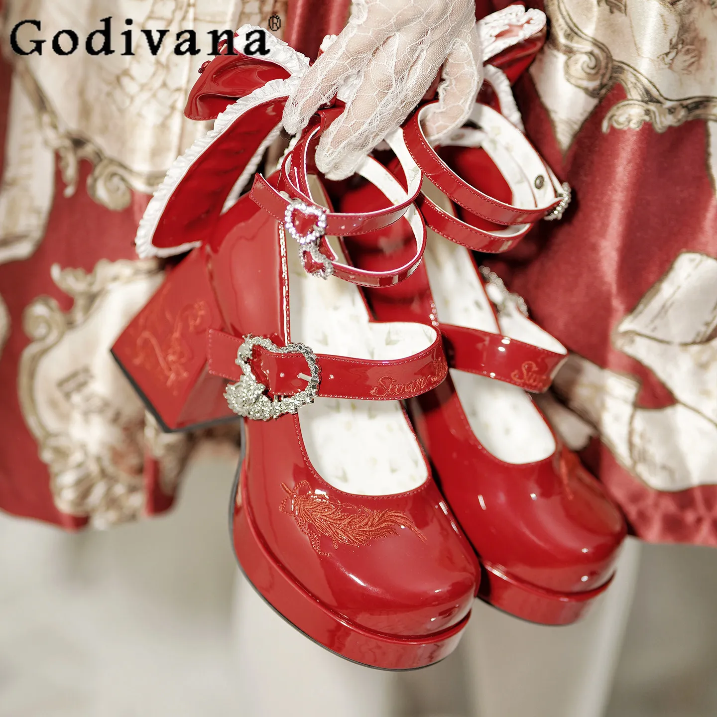 Red High Heels Pumps for Women Sweet Elegant Bow Lolita Mary Jane Shoes Spring 2026 Lady Waterproof Platform Thick Sole Shoes
Red High Heels Pumps for Women Sweet Elegant Bow Lolita Mary Jane Shoes Spring 2026 Lady Waterproof Platform Thick Sole Shoes