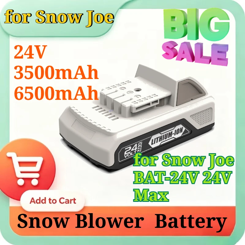 24V 3500mAh 6500mAh Li-ion Replacement Battery for Snow Joe BAT-24V 24V Max Cordless Snow Blower Shovel Mower Charger Available
24V 3500mAh 6500mAh Li-ion Replacement Battery for Snow Joe BAT-24V 24V Max Cordless Snow Blower Shovel Mower Charger Available