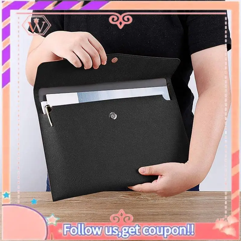 Upgraded 4X PU Leather A4 File Folder Document Holder Waterproof Portfolio Envelope Folder Case With Snap Closure(Black)
Upgraded 4X PU Leather A4 File Folder Document Holder Waterproof Portfolio Envelope Folder Case With Snap Closure(Black)