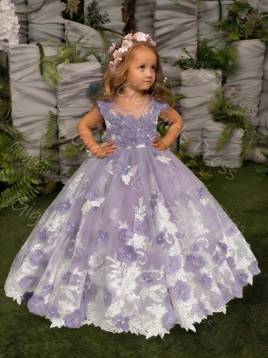 A-line/Princess Flower Girl Dress for Wedding Beaded Applique Tulle Pageant First Communion Dress Kids Customized Party Robes
A-line/Princess Flower Girl Dress for Wedding Beaded Applique Tulle Pageant First Communion Dress Kids Customized Party Robes