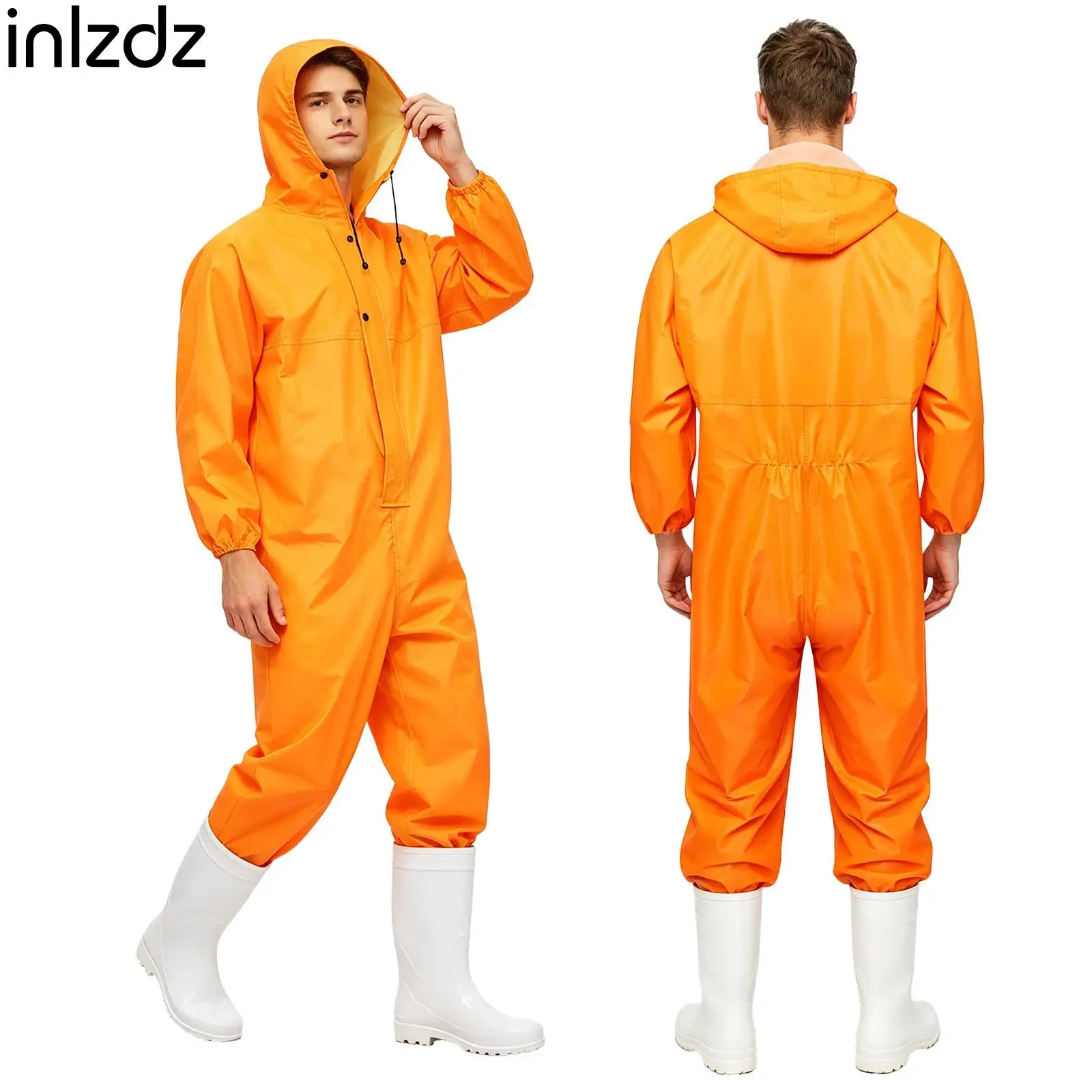 New Unisex Adults Waterproof Coveralls with Hood Two Way Zipper Long Sleeve Jogger Jumpsuit Full Body Workwear Raincoat
New Unisex Adults Waterproof Coveralls with Hood Two Way Zipper Long Sleeve Jogger Jumpsuit Full Body Workwear Raincoat
