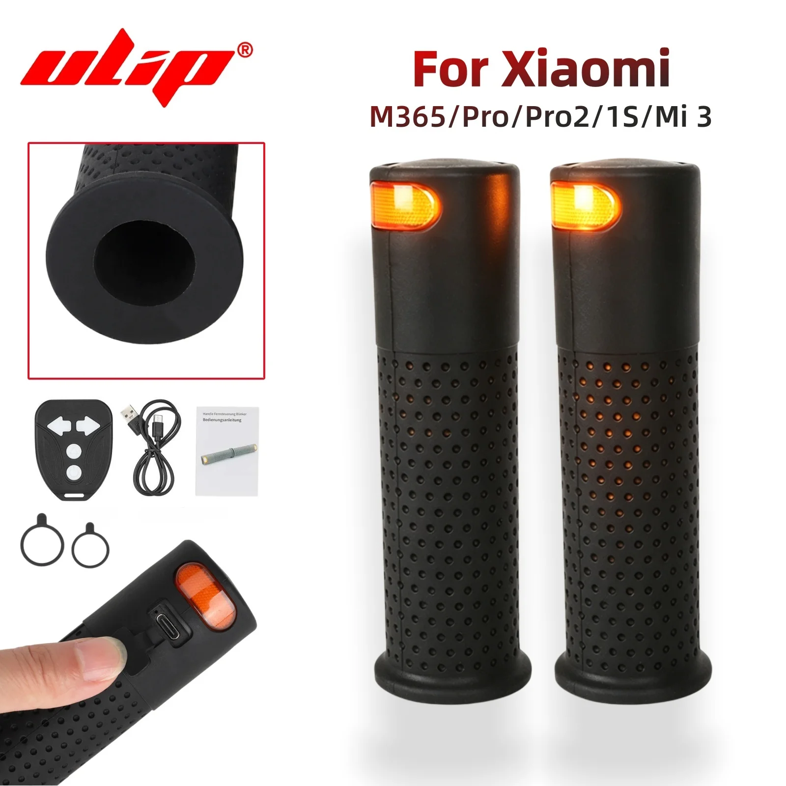 USB Rechargeable Remote Control Handle Grip Cover with Warning Light for Xiaomi Ninebot Scooter Waterproof Bar Grip Replacement
USB Rechargeable Remote Control Handle Grip Cover with Warning Light for Xiaomi Ninebot Scooter Waterproof Bar Grip Replacement