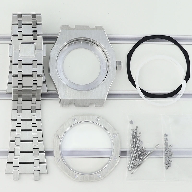 41mm Luxury Octagonal Design Brushed Watch Case Bracelets Parts Sapphire Glass For Seiko nh35 nh36 nh34/38 Movement 31.8mm Dial
41mm Luxury Octagonal Design Brushed Watch Case Bracelets Parts Sapphire Glass For Seiko nh35 nh36 nh34/38 Movement 31.8mm Dial