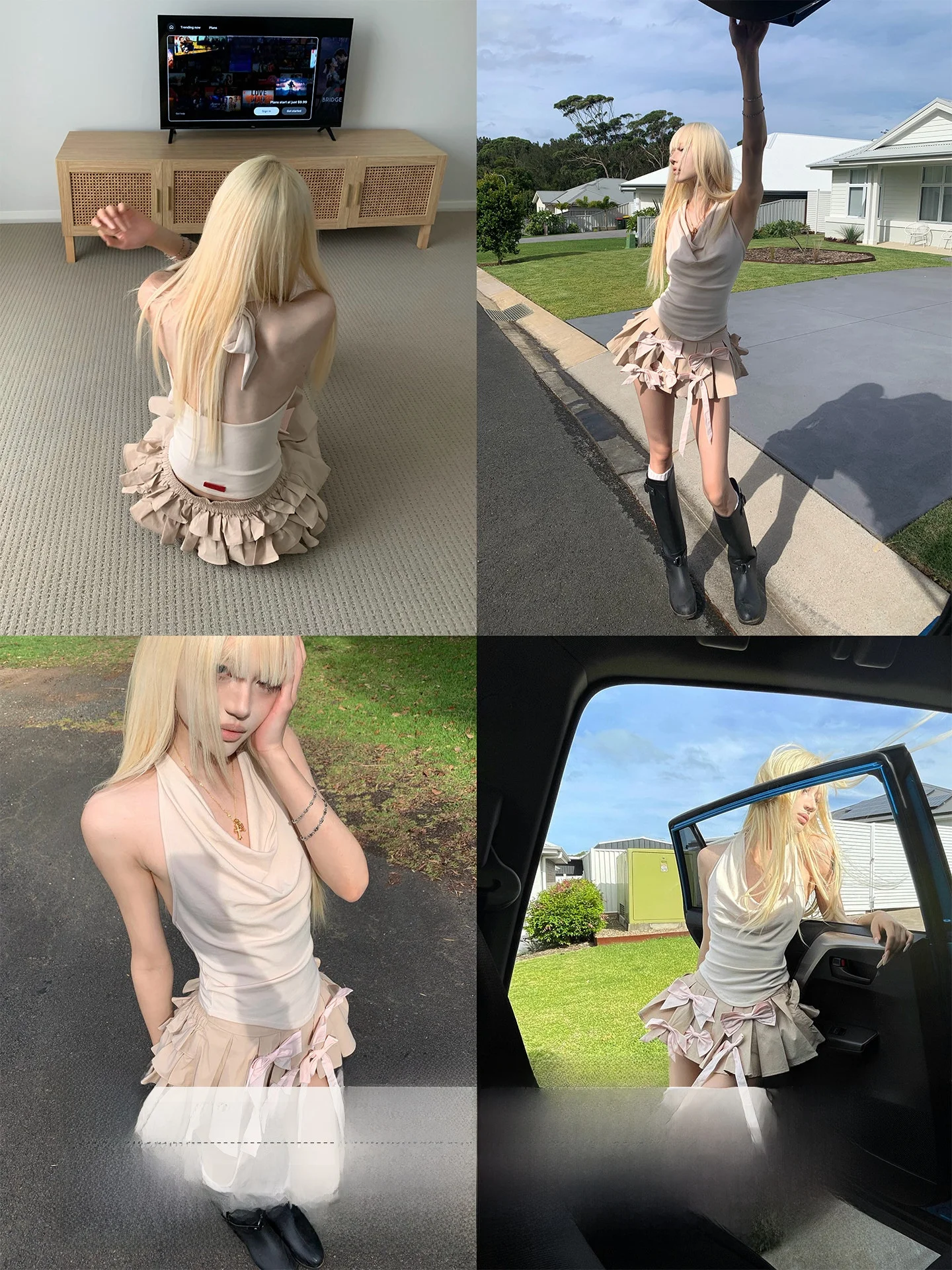 Sexy Backless Neck Hanging Strap Vest Rase Le Sol 'Honey Trap' Sleeveless Collar Swing Women's Fashion Summer Outerwear
Sexy Backless Neck Hanging Strap Vest Rase Le Sol 'Honey Trap' Sleeveless Collar Swing Women's Fashion Summer Outerwear