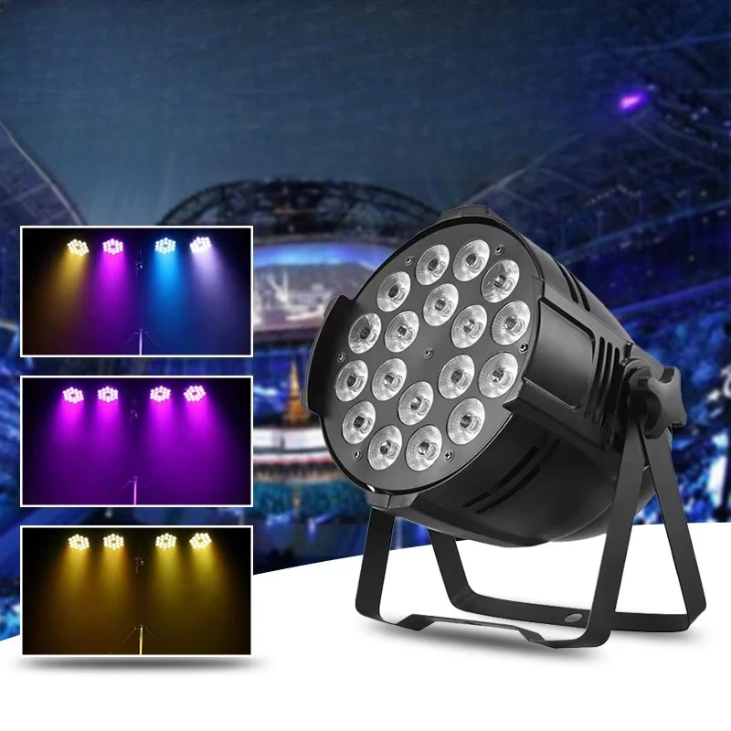 Stage light 18 * 10W RGBW full color 4 in 1 LED stage par light, suitable for party bar KTV wedding concert
Stage light 18 * 10W RGBW full color 4 in 1 LED stage par light, suitable for party bar KTV wedding concert