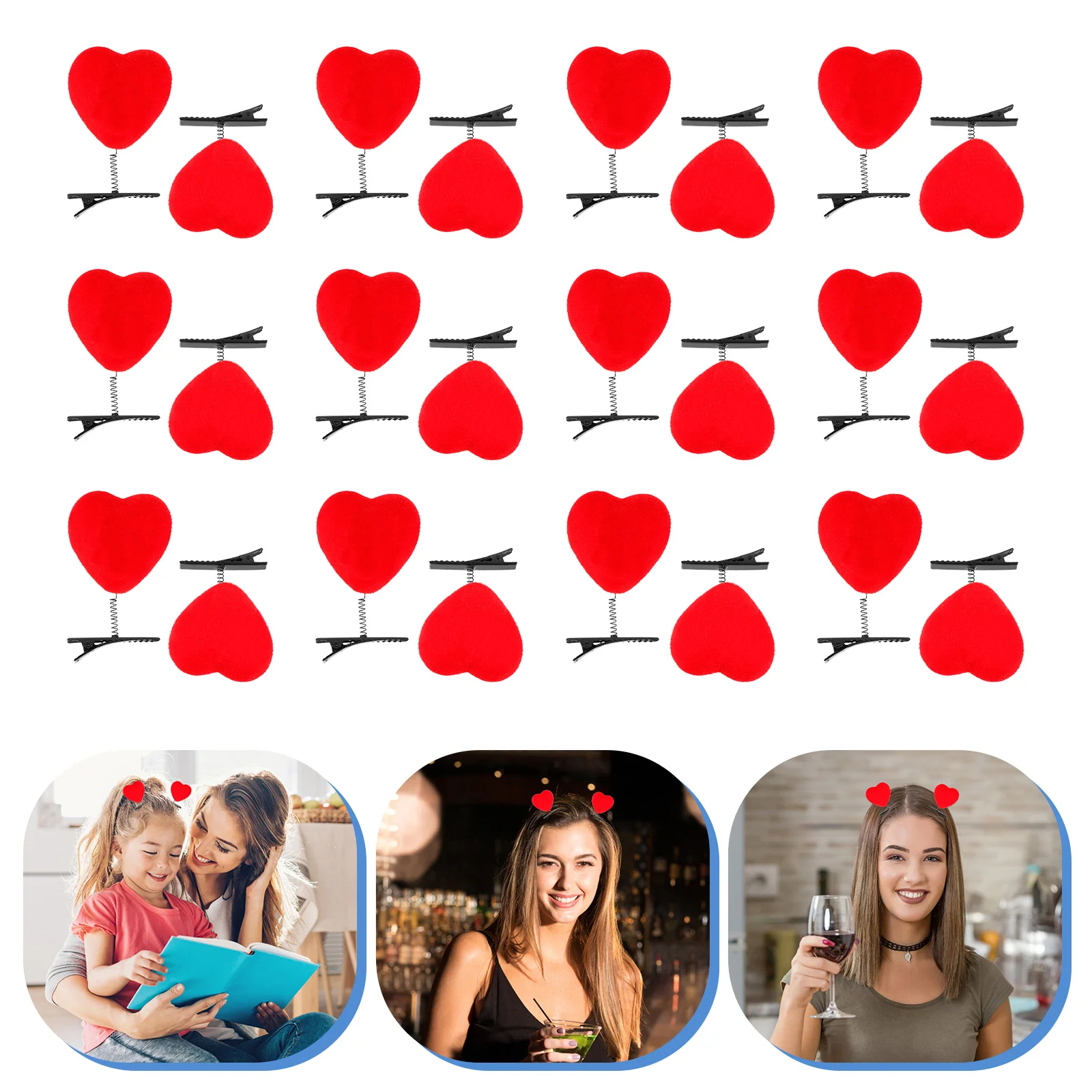 40 Pcs Bangs Valentine's Day Hair Clips Child Toppers for Women Iron Red Heart Hairpin
40 Pcs Bangs Valentine's Day Hair Clips Child Toppers for Women Iron Red Heart Hairpin