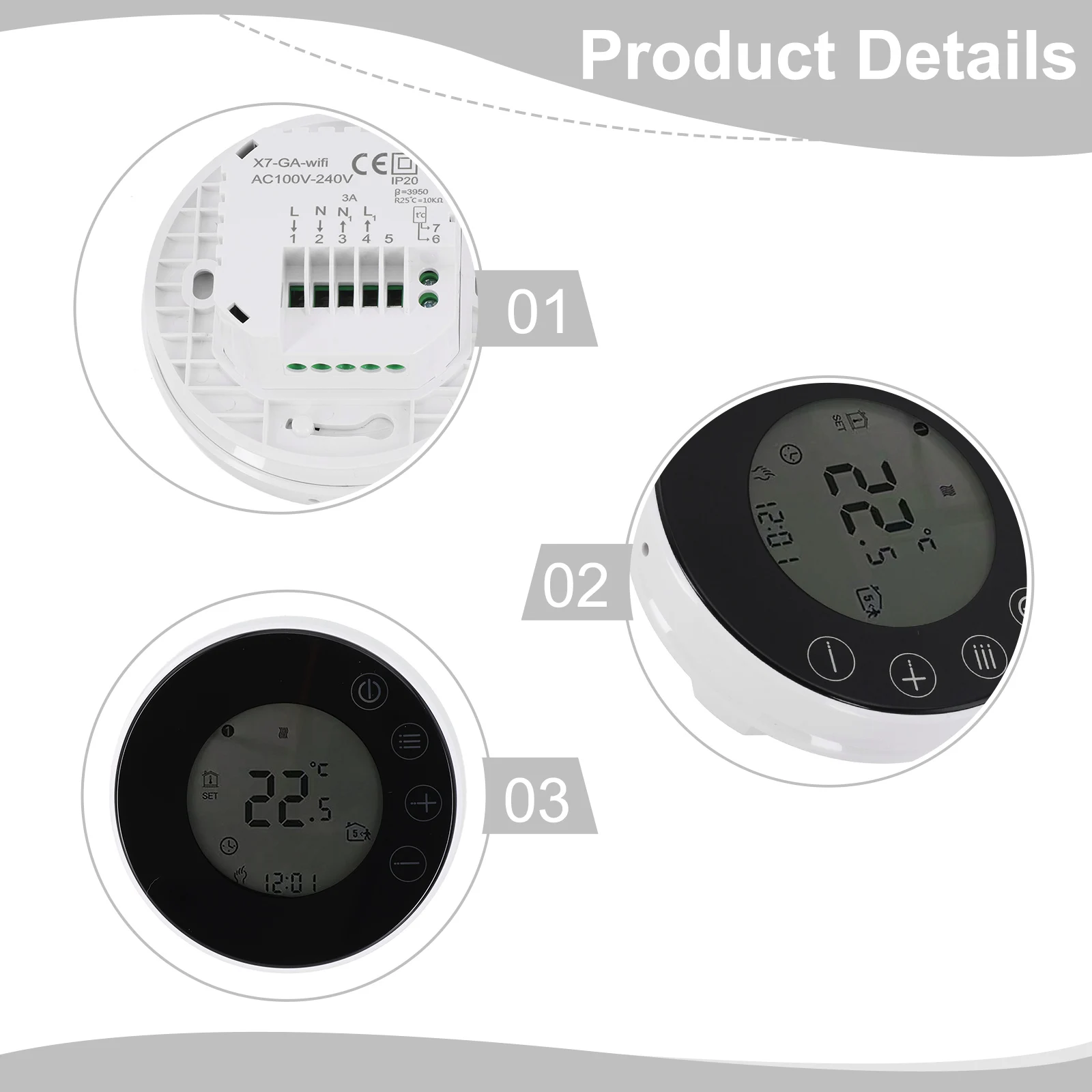Home Heating Controller Smart Heating Control Home Heating Management 7-Day Programmable Schedule Child Safety Lock Function
Home Heating Controller Smart Heating Control Home Heating Management 7-Day Programmable Schedule Child Safety Lock Function