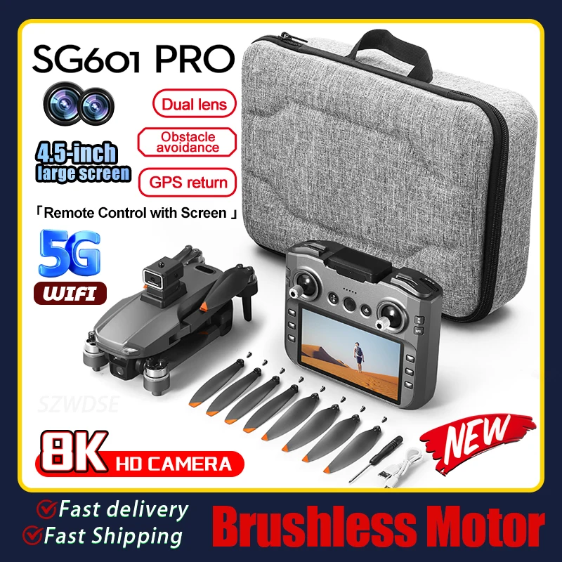 2026 New SG601 PRO GPS Drone 8K Professional with Screen Remote Control Dual Camera 5G WIFI Obstacle Avoidance Brushless Dron
2026 New SG601 PRO GPS Drone 8K Professional with Screen Remote Control Dual Camera 5G WIFI Obstacle Avoidance Brushless Dron