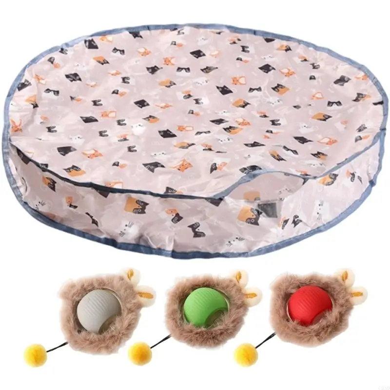 Automatic Moving Ball Cats Toy Set with Double Layer Cover Washable Mats for Pet Safely C5AD
Automatic Moving Ball Cats Toy Set with Double Layer Cover Washable Mats for Pet Safely C5AD