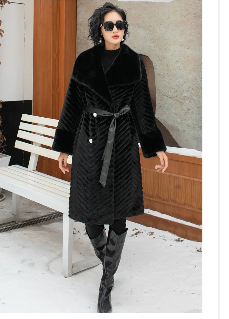 Women Blends Fur Coat Autumn Winter Jacket Knitted Long Coat Loose High-end Big Turn-down Neck Thick Warm Cardigan Female
Women Blends Fur Coat Autumn Winter Jacket Knitted Long Coat Loose High-end Big Turn-down Neck Thick Warm Cardigan Female