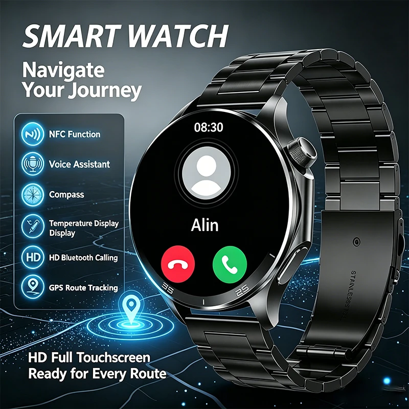 GEJIAN New Men's Smart Call Watch 1.53-inch Screen Compass Voice Assistant Heart Rate Health Monitoring Android iOS Smart Watch
GEJIAN New Men's Smart Call Watch 1.53-inch Screen Compass Voice Assistant Heart Rate Health Monitoring Android iOS Smart Watch