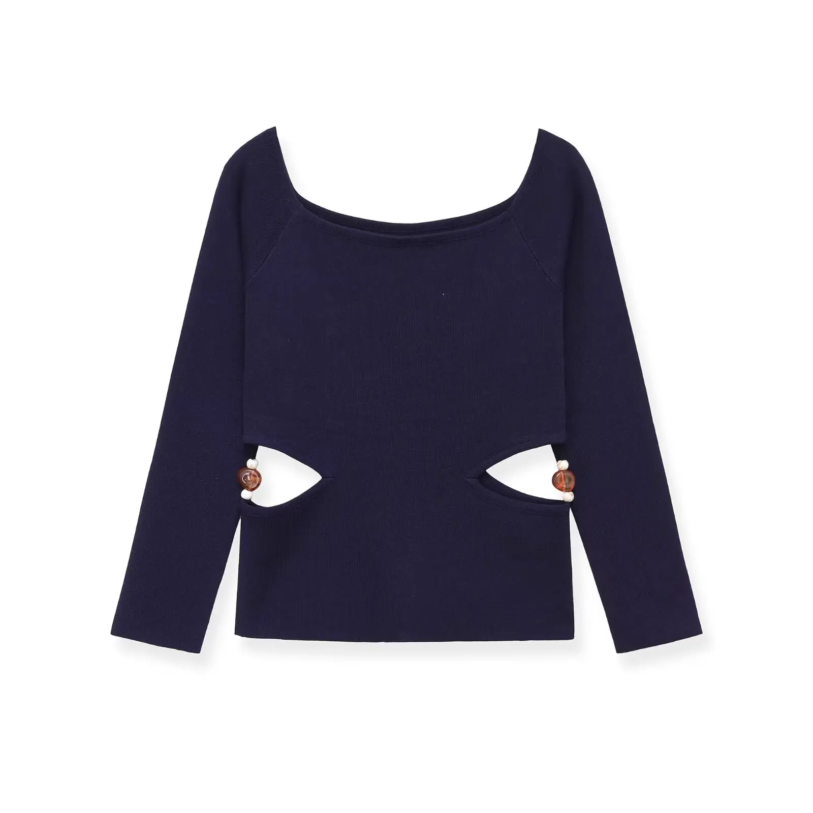 WOMAN 2026 Summer New Fashion Long-sleeved hollow out Knitted Sweater Retro beaded boat neck casual Female Pullovers Chic Tops
WOMAN 2026 Summer New Fashion Long-sleeved hollow out Knitted Sweater Retro beaded boat neck casual Female Pullovers Chic Tops