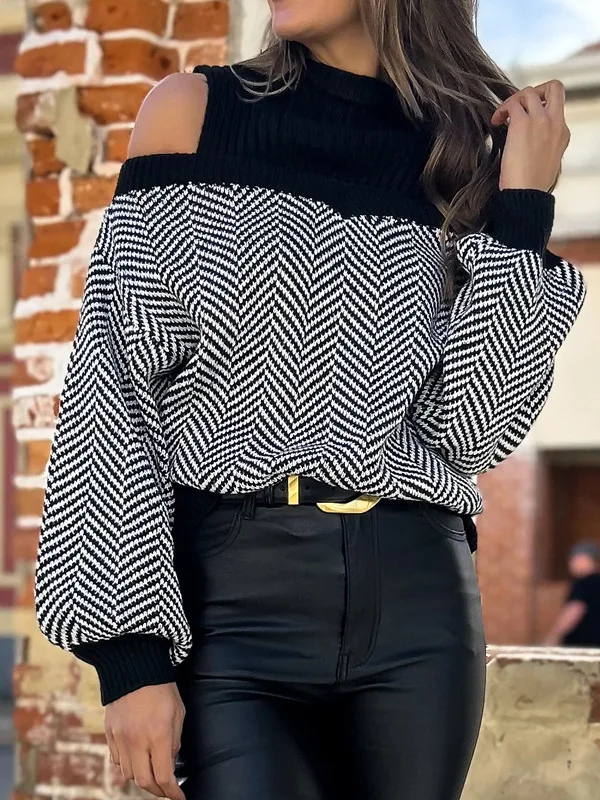 Модный вязаный женский топ с открытыми плечами, полосатый, с вырезом миди, базовый, всесезонный пуловер-свитер в европейском стиле
Модный вязаный женский топ с открытыми плечами, полосатый, с вырезом миди, базовый, всесезонный пуловер-свитер в европейском стиле