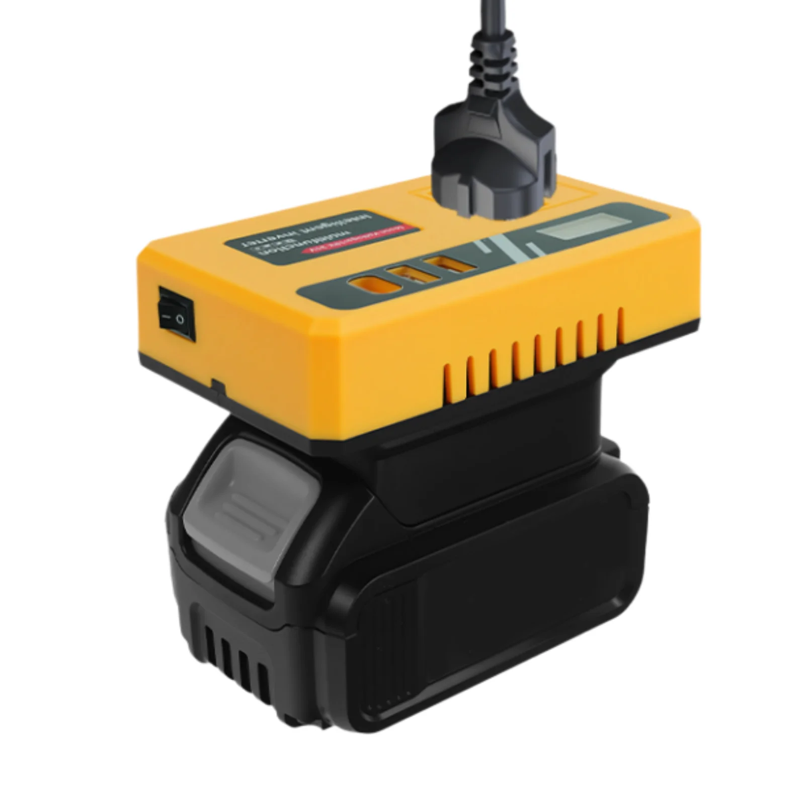 USB Portable Intelligent Inverter DC 20V to AC 110V-220V Type-c Power Bank 120W Power Supply Adapter For Dewalt 20V Battery Pin
USB Portable Intelligent Inverter DC 20V to AC 110V-220V Type-c Power Bank 120W Power Supply Adapter For Dewalt 20V Battery Pin