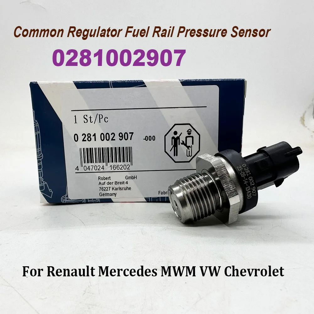 0281002907 Fuel Rail Pressure Sensor Common Regulator For Renault Mercedes MWM VW Chevrolet
0281002907 Fuel Rail Pressure Sensor Common Regulator For Renault Mercedes MWM VW Chevrolet