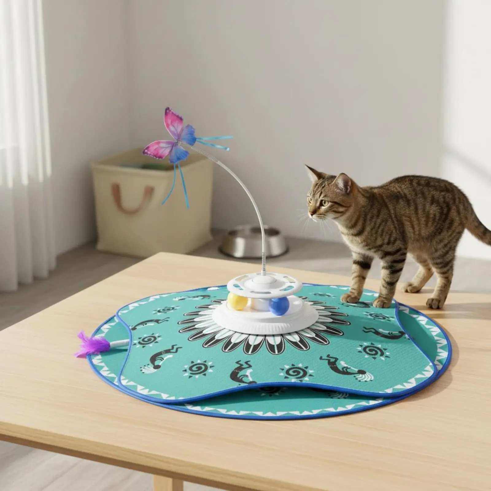 Electric Rotating Cat Toy Interactive Automatic Cat Teaser Pet Supplies Reduces Boredom Mental & Physical Stimulation
Electric Rotating Cat Toy Interactive Automatic Cat Teaser Pet Supplies Reduces Boredom Mental & Physical Stimulation