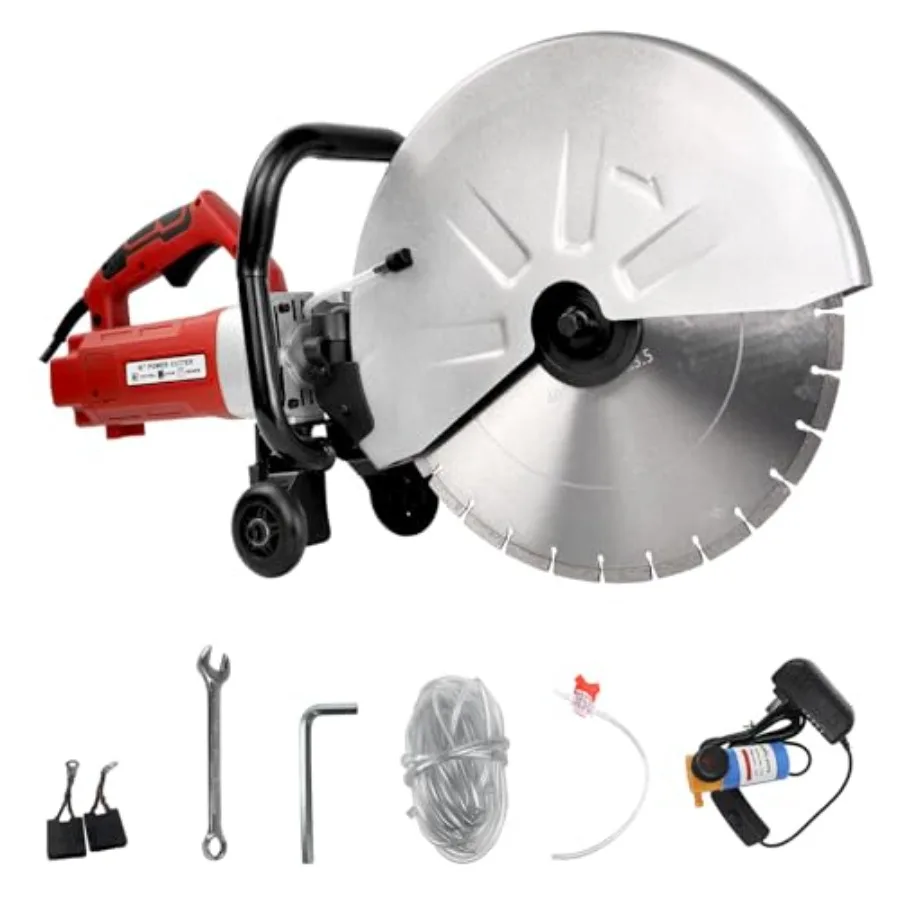 3500W Electric Concrete Saw - 16" Cut-Off Saw with Diamond Blade 6.1" Max Cutting Depth 110V Power for Asphalt and Ma
3500W Electric Concrete Saw - 16" Cut-Off Saw with Diamond Blade 6.1" Max Cutting Depth 110V Power for Asphalt and Ma