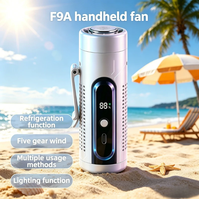 High Speed Turbo Handheld Fan Ice Cooling USB Rechargeable Mini Portable Fan with Flashlight Hanging Neck Waist Outdoor Travel
High Speed Turbo Handheld Fan Ice Cooling USB Rechargeable Mini Portable Fan with Flashlight Hanging Neck Waist Outdoor Travel