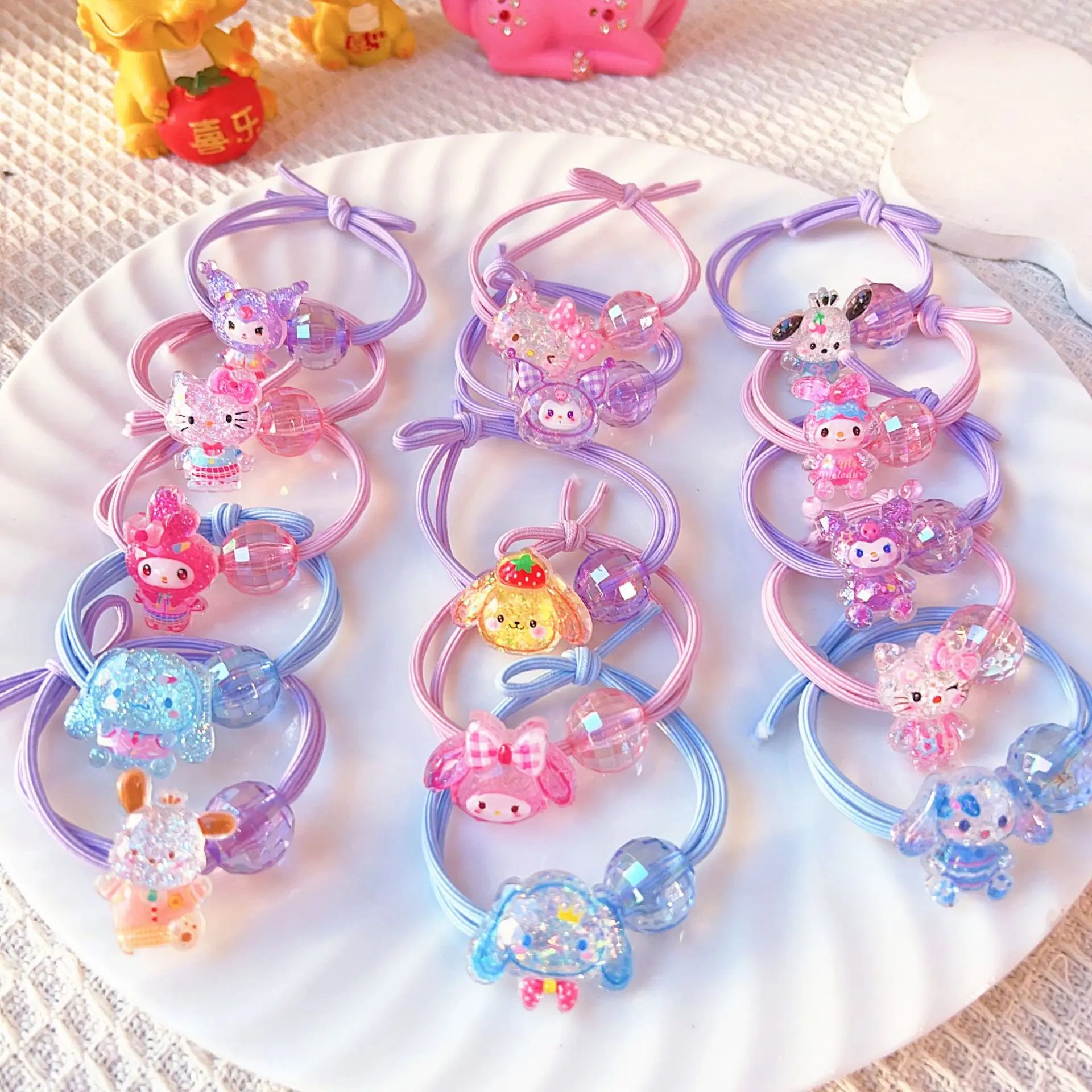 5PCS Kawaii for HelloKitty Hair Accessories Kuromi Hair Bands Anime Hair Rope High Elastic Headband for Girls Gifts for Kids
5PCS Kawaii for HelloKitty Hair Accessories Kuromi Hair Bands Anime Hair Rope High Elastic Headband for Girls Gifts for Kids