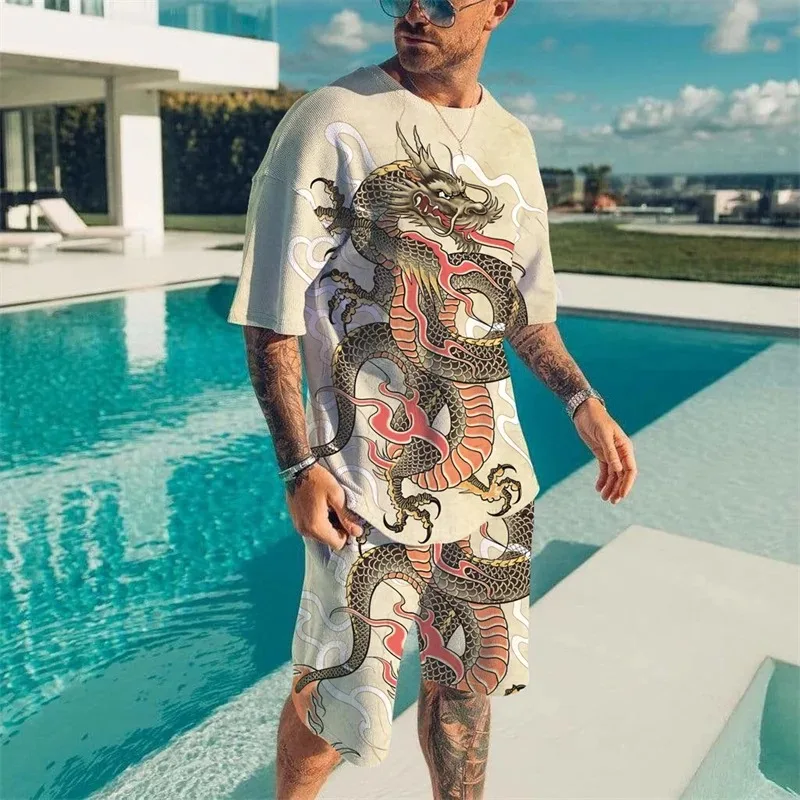 2025 Fugu Long Pattern Short Sleeve T-shirt Set Summer Trend Quick Drying Top Men's Hawaii Beach Two Piece Set
2025 Fugu Long Pattern Short Sleeve T-shirt Set Summer Trend Quick Drying Top Men's Hawaii Beach Two Piece Set