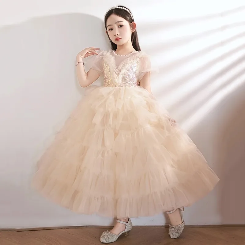 Girls' Formal Dress High-End Birthday Party Princess Dress Little Girl Host Evening Dress Children's Piano Performance Costume
Girls' Formal Dress High-End Birthday Party Princess Dress Little Girl Host Evening Dress Children's Piano Performance Costume