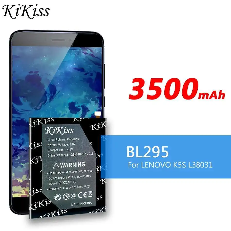 Сменный аккумулятор мобильного телефона премиум-класса BL295 для Lenovo K5S L38031 3500 мАч
Сменный аккумулятор мобильного телефона премиум-класса BL295 для Lenovo K5S L38031 3500 мАч