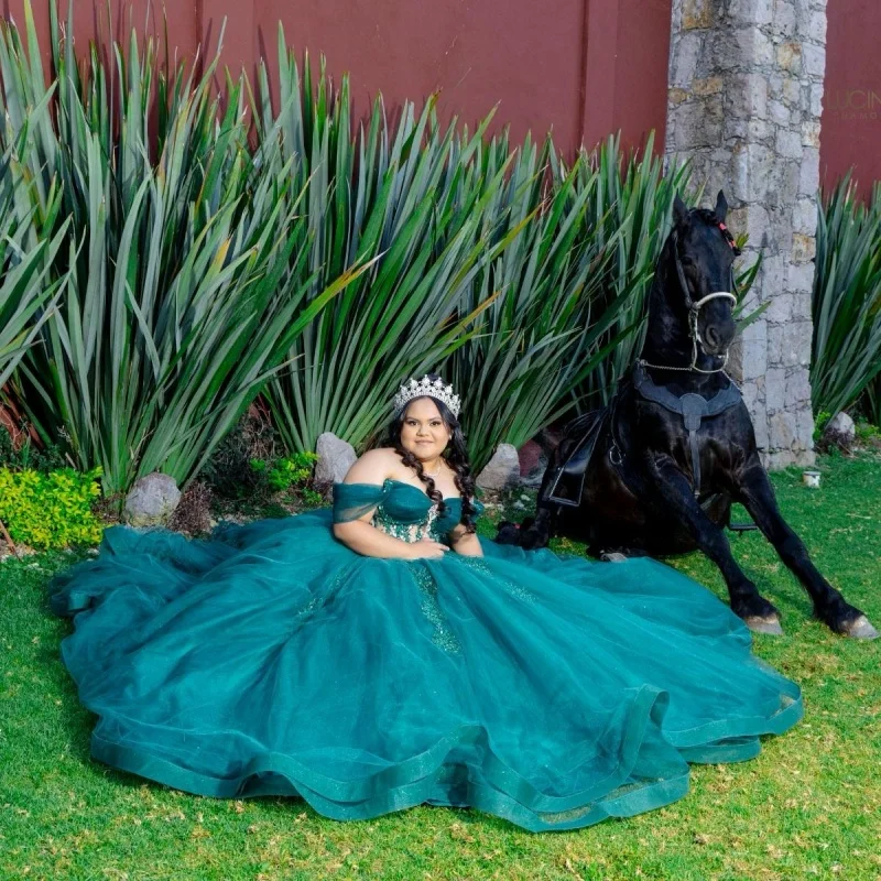Черновато-зеленые платья Quinceanera по индивидуальному заказу с открытыми плечами и тюлевой аппликацией с кристаллами Vestido De 15, Quinceanera
Черновато-зеленые платья Quinceanera по индивидуальному заказу с открытыми плечами и тюлевой аппликацией с кристаллами Vestido De 15, Quinceanera