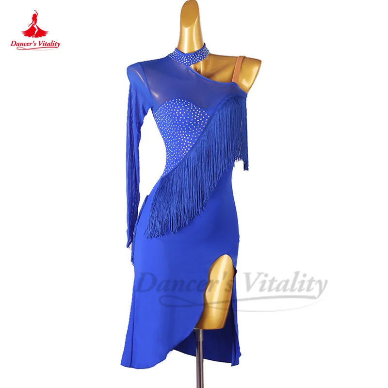 Latin Danced Dress Women Competition Tassel Dresses Customsized Children Single Sleeves Spandex Samba Latin Dancing Skirts
Latin Danced Dress Women Competition Tassel Dresses Customsized Children Single Sleeves Spandex Samba Latin Dancing Skirts
