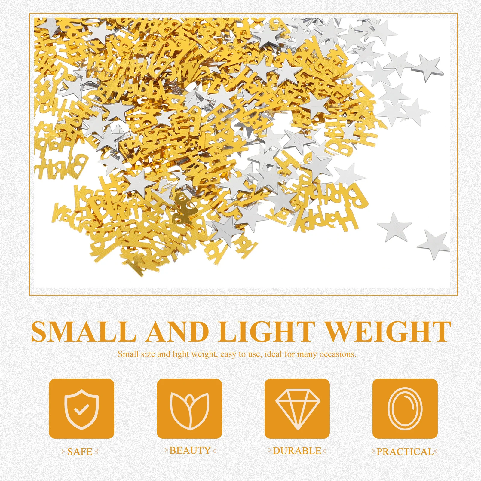 Happy Birthday Confetti Birthday Party Decoration Table Scatter Plastic Safe Light Easy to Use for Celebrations
Happy Birthday Confetti Birthday Party Decoration Table Scatter Plastic Safe Light Easy to Use for Celebrations