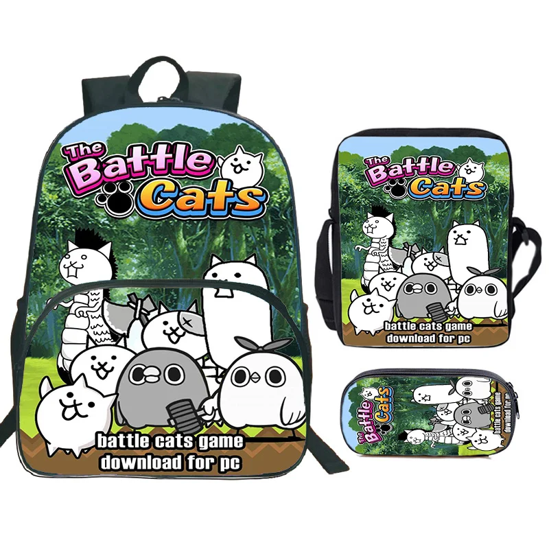 Набор из 3 предметов, рюкзак с принтом Battle Cats для мальчиков и девочек, водонепроницаемые школьные сумки, сумки на плечо, сумки для книг большой емкости, пенал
Набор из 3 предметов, рюкзак с принтом Battle Cats для мальчиков и девочек, водонепроницаемые школьные сумки, сумки на плечо, сумки для книг большой емкости, пенал