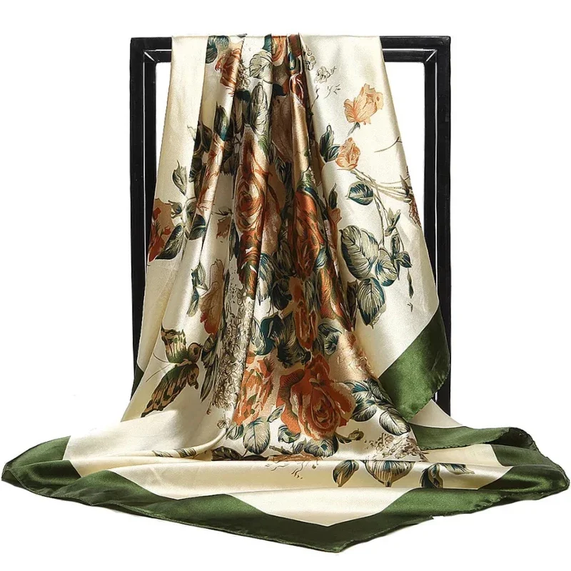 Print Headcloth Fashion Flower Square Shawls Popular 90X90CM Bandannas Four Seasons Kerchief Luxury Sunscreen Silk Scarves
Print Headcloth Fashion Flower Square Shawls Popular 90X90CM Bandannas Four Seasons Kerchief Luxury Sunscreen Silk Scarves