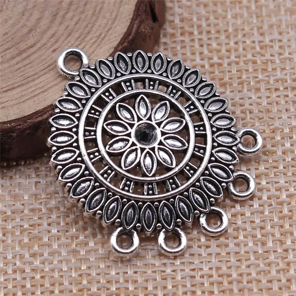 Wholesale 50pcs/bag 36x29mm Antique Silver Color Chandelier Earring Connectors For Jewelry Making DIY Jewelry Findings
Wholesale 50pcs/bag 36x29mm Antique Silver Color Chandelier Earring Connectors For Jewelry Making DIY Jewelry Findings