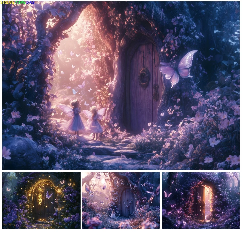 Dreamy Purple Forest Photography Backdrop Wonderland Plant Butterfly Fairy Magic House Kid Birthday Party Photo Background Decor
Dreamy Purple Forest Photography Backdrop Wonderland Plant Butterfly Fairy Magic House Kid Birthday Party Photo Background Decor