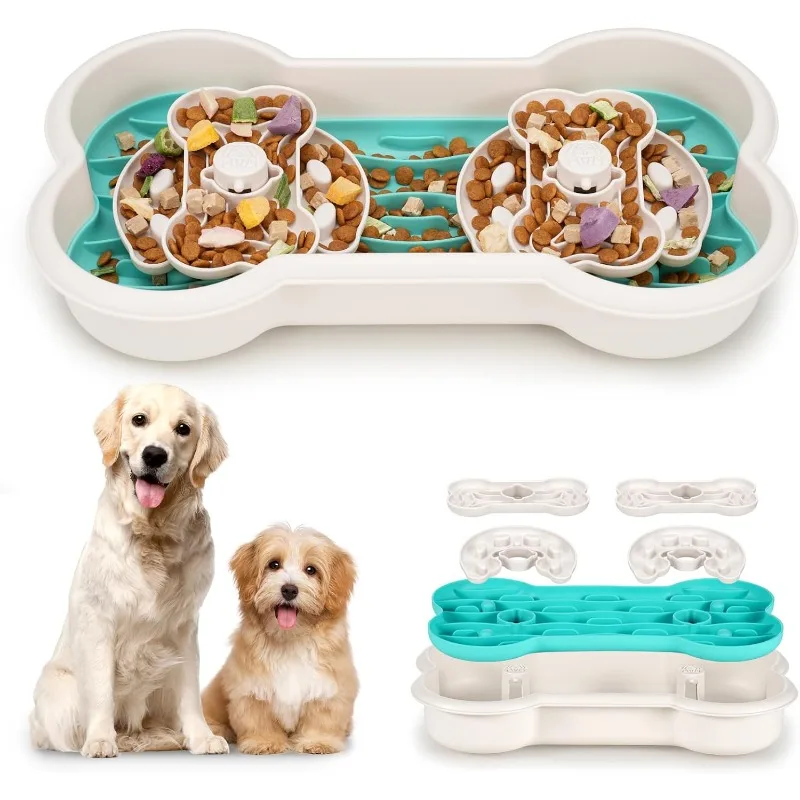 Pet Slow Feeder Bowls Anti-Choking Bone Shaped Slow Feeder Pet Puzzle Feeder Interactive Spin Dogs Eating Lick Mat Double Bowl
Pet Slow Feeder Bowls Anti-Choking Bone Shaped Slow Feeder Pet Puzzle Feeder Interactive Spin Dogs Eating Lick Mat Double Bowl