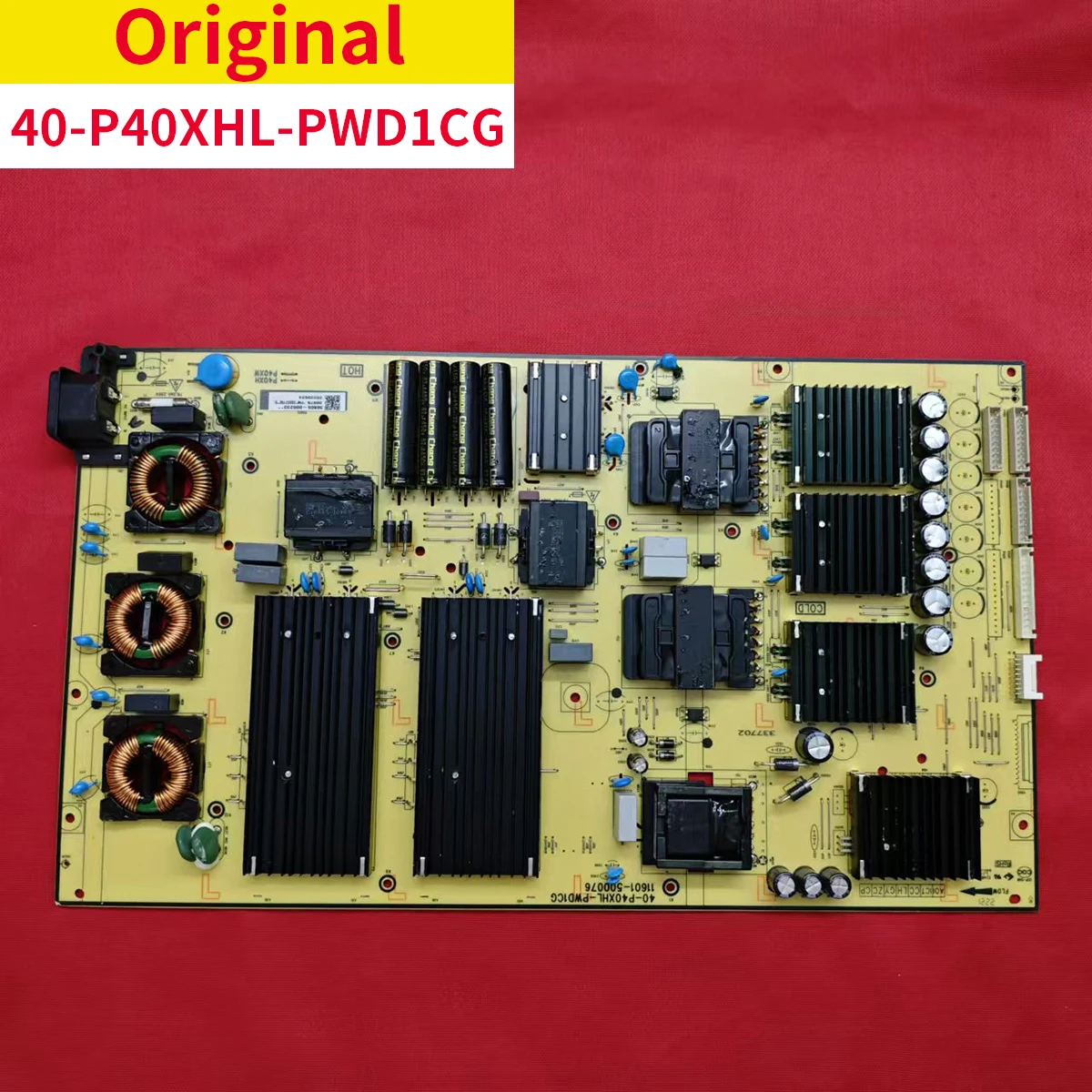 Original power supply board for TCL 75Q10G 40-P40XHL-PWD1CG 11601-500076 Photo shooting of physical objects
Original power supply board for TCL 75Q10G 40-P40XHL-PWD1CG 11601-500076 Photo shooting of physical objects